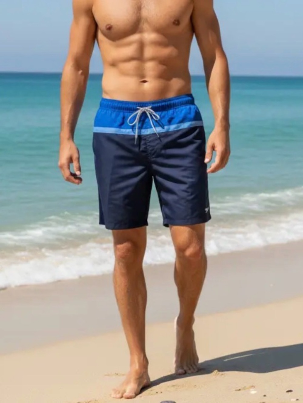 Speedo Two-Tone Blue Swim Trunks